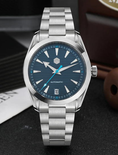 San Martin 38mm Chronometer Men's Watch SN0113W V2 ST2130 Automatic Movement Sapphire BGW9 Luminous Waterproof 100m Watch
