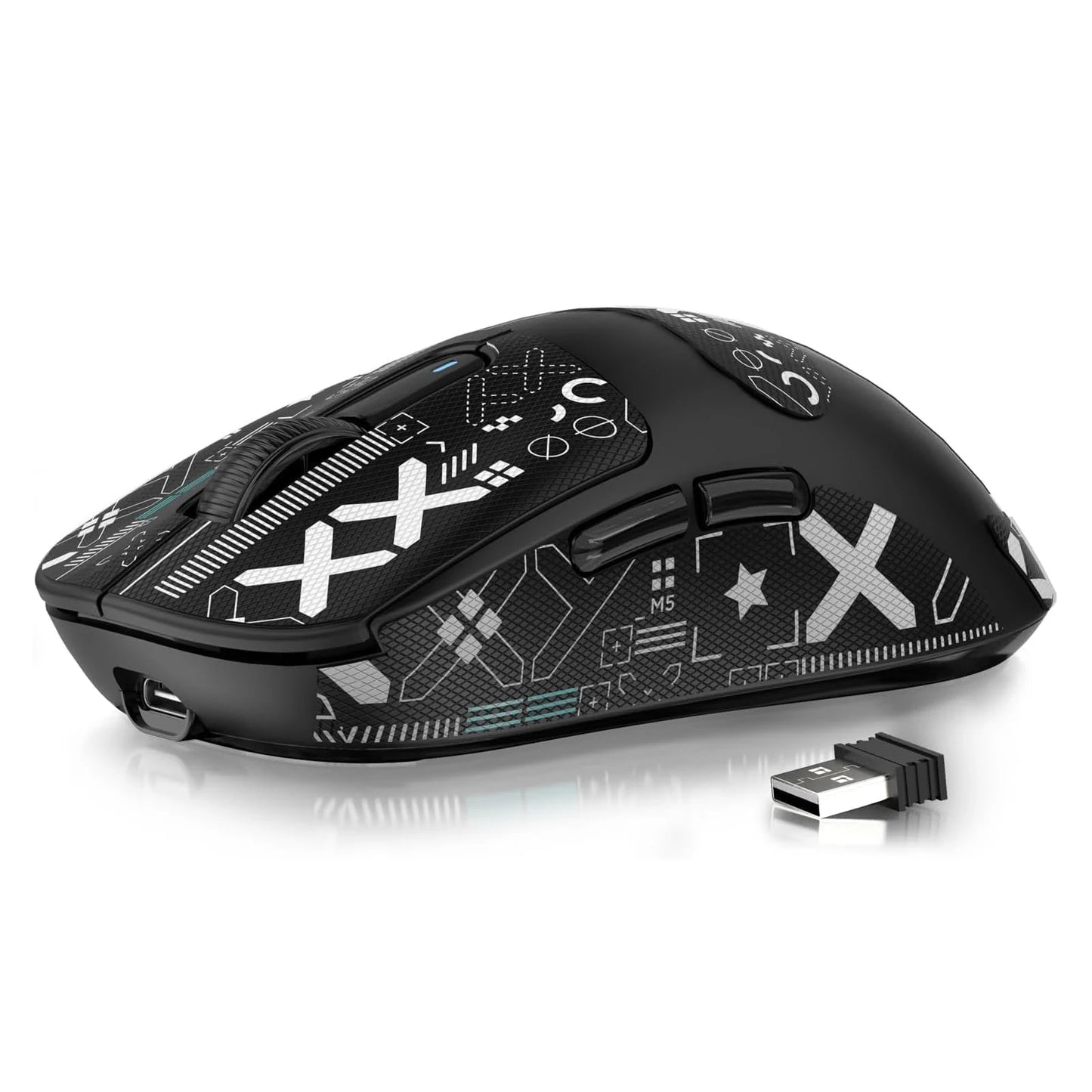 ATTACK SHARK X3 lagani bežični gaming miš, 49g, tri načina povezivanja, PAW3395 senzor od 26K DPI, trajanje baterije 200h, 5 programabilnih tipki
