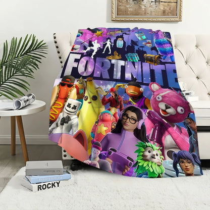 Game Cool F-Fortnite Blanket For Soft Throw Blanket for Picnic Bed Sofa Home Bedroom Cozy Warm Comfortable