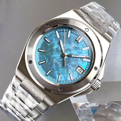 Tandorio 200M Diving 40mm Black White Shell Dial Lume NH35 Automatic Men Watch Sapphire Glass Stainless Steel Bracelet 2025