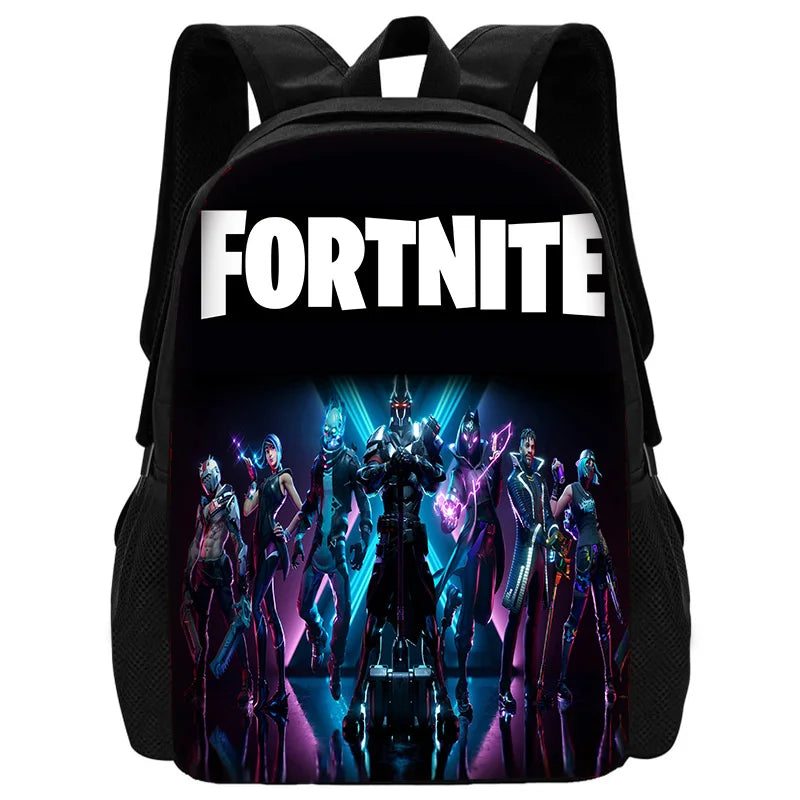 Hot Game Child School Backpack with Lunch Bags, Design-F-FortniteS Pencil Bags, School Bags for Boys Girls Best Gift