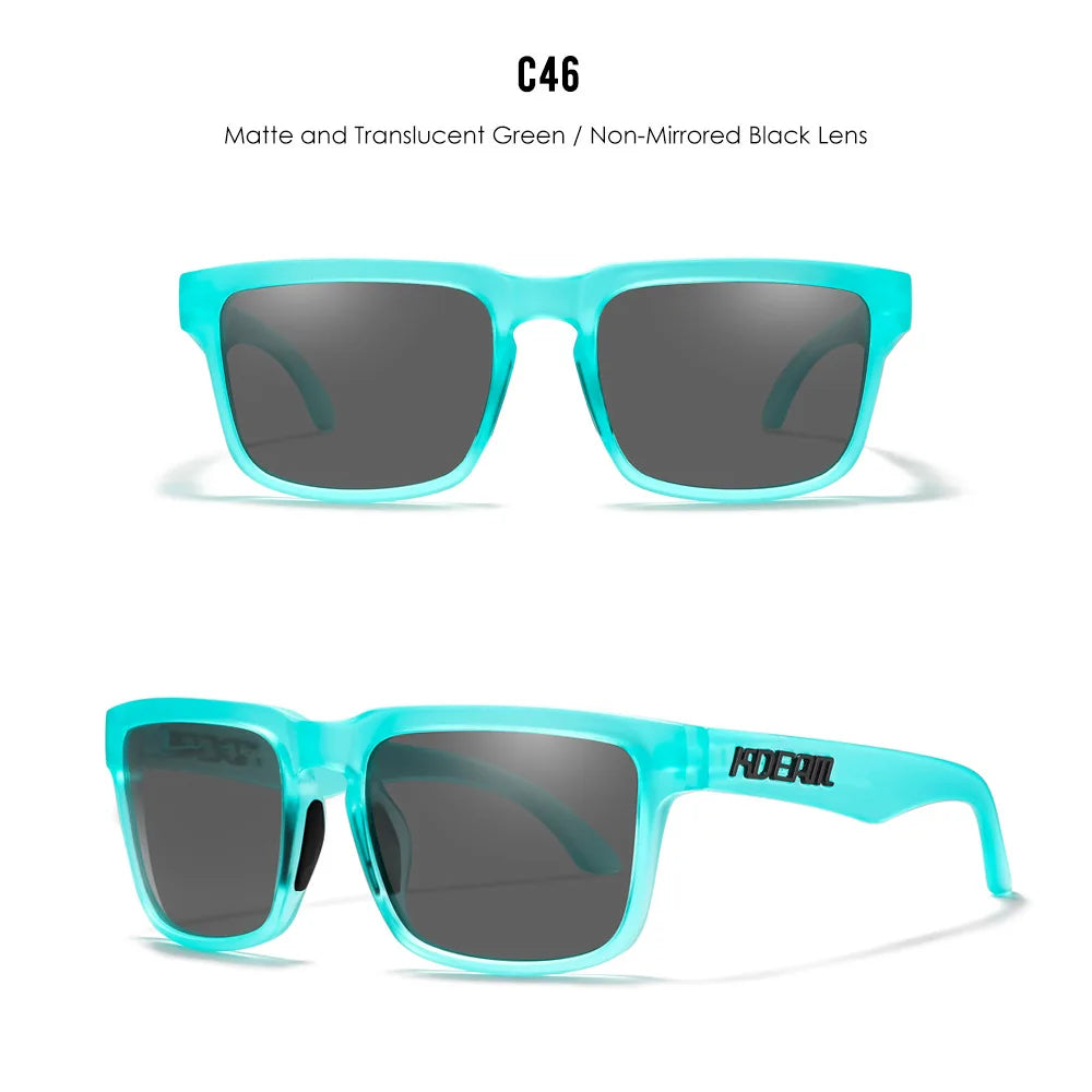 Kdeam 2026 High Quality Polarized Sunglasses for Men Transparent Gray Frame Fashion Unisex Outdoor Luxury Eyeglasses For Couple