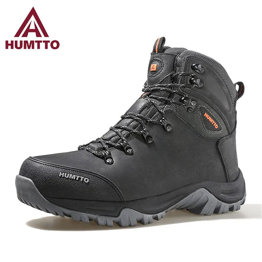 HUMTTO Hiking Shoes Men's Waterproof Hunting Boots Tactical Desert Combat Ankle Trekking Boots Male Women Warm Leather Sneakers