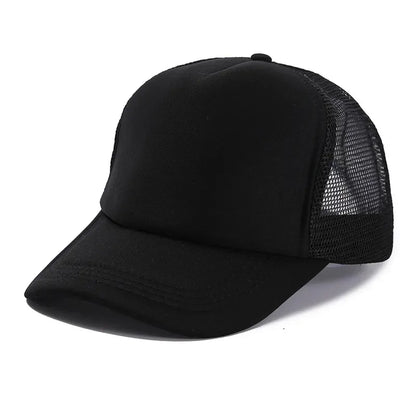 Unisex Cheaper 5 Panel Trucker Hat For Adult Summer Net Baseball Cap Men Women Blank Mesh Adjustable Sun Hat Visor