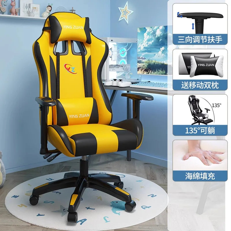 Gaming-Stuhl Computerstuhl Bequemer verstellbarer Sitz Game LIVE Studentenwohnheim Zuhause Ergonomie für langes Sitzen