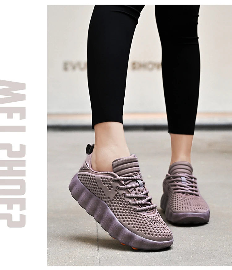 Comfortabele casual herensneakers met voetmassagetechnologie Ademende, lichtgewicht sportschoenen voor dames