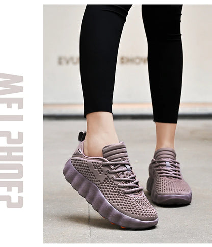 Comfortabele casual herensneakers met voetmassagetechnologie Ademende, lichtgewicht sportschoenen voor dames