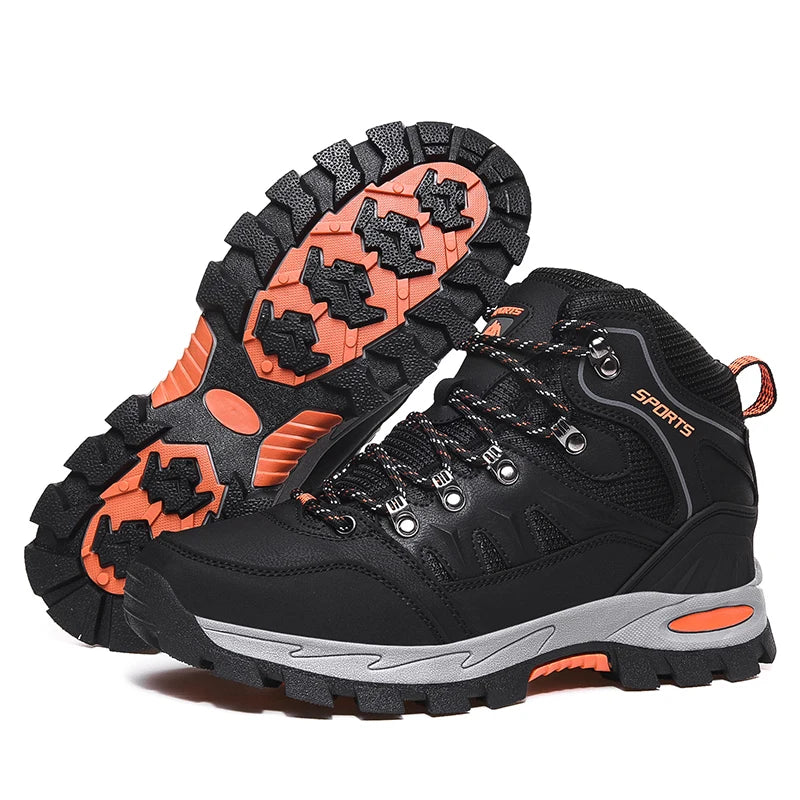 Botas de montaña impermeables para exterior, para hombre y mujer, para primavera y otoño, resistentes al desgaste, para deportes de montaña y caza.