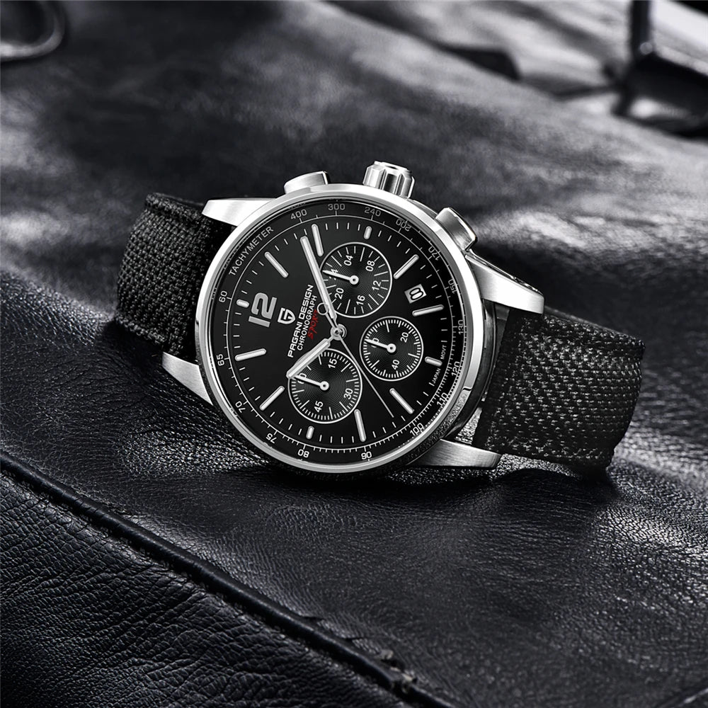PAGANI DESIGN 2025 New Men Quartz Watches VK63 Fashion Casual 100M Water Resistant Sapphire Glass Stainless Steel Watches