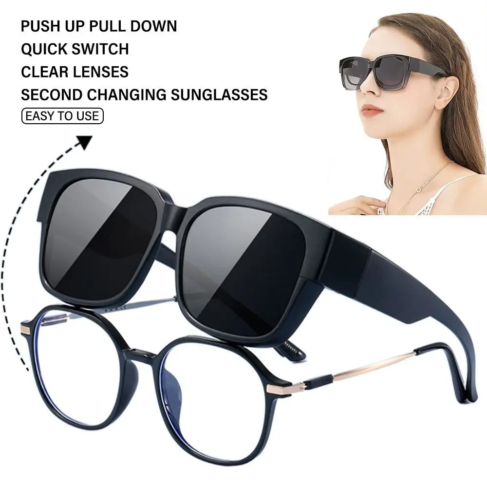 for Driving Riding That Can Be Worn over Other Glasses Fit Over Glasses Sunglasses Wrap Around Square Shades Polarized