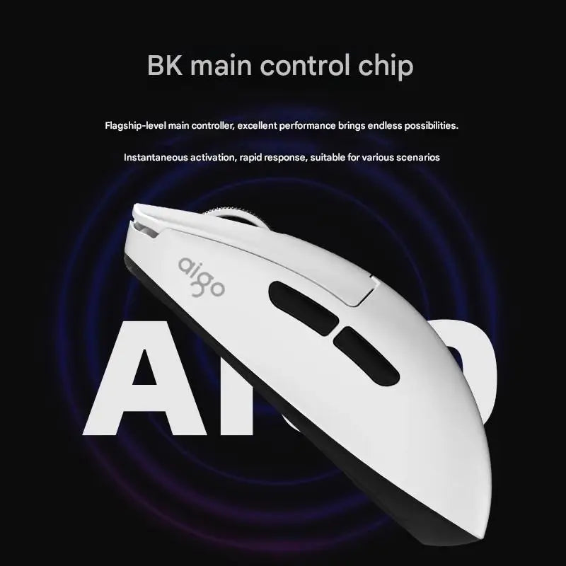 Aigo GM80 PLUS PRO bezdrátová myš Bluetooth PAW3311/PAW3395, lehká 1000HZ kabelová herní e-sportovní myš se třemi režimy, dárek