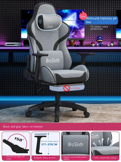 S6 Ergonomic Gaming Chair with Adjustable Backrest, Comfortable Computer Chair, Swivel Lift Chair with Armrests for Gaming & Office