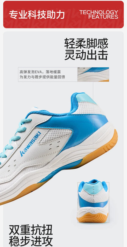 Kawasaki čevlji, moški športni copati K1B50-C32023 in C32011 s tehnologijo Anti Twist, profesionalni čevlji za namizni tenis in badminton, moški športni copati