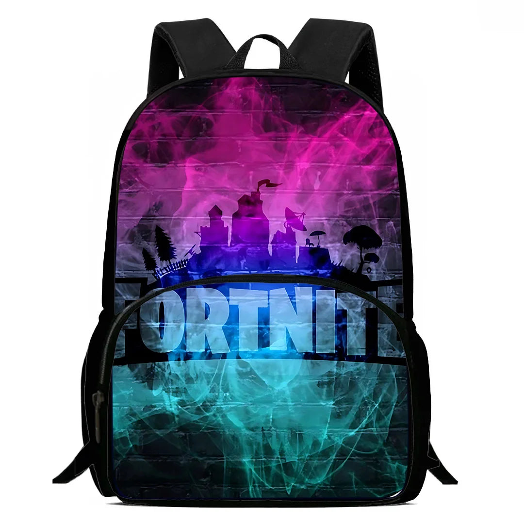 Mochilas infantis do jogo popular FortniteS para meninos e meninas, presente de aniversário para estudantes, sacos escolares de criança, mochila durável de grande capacidade para campismo