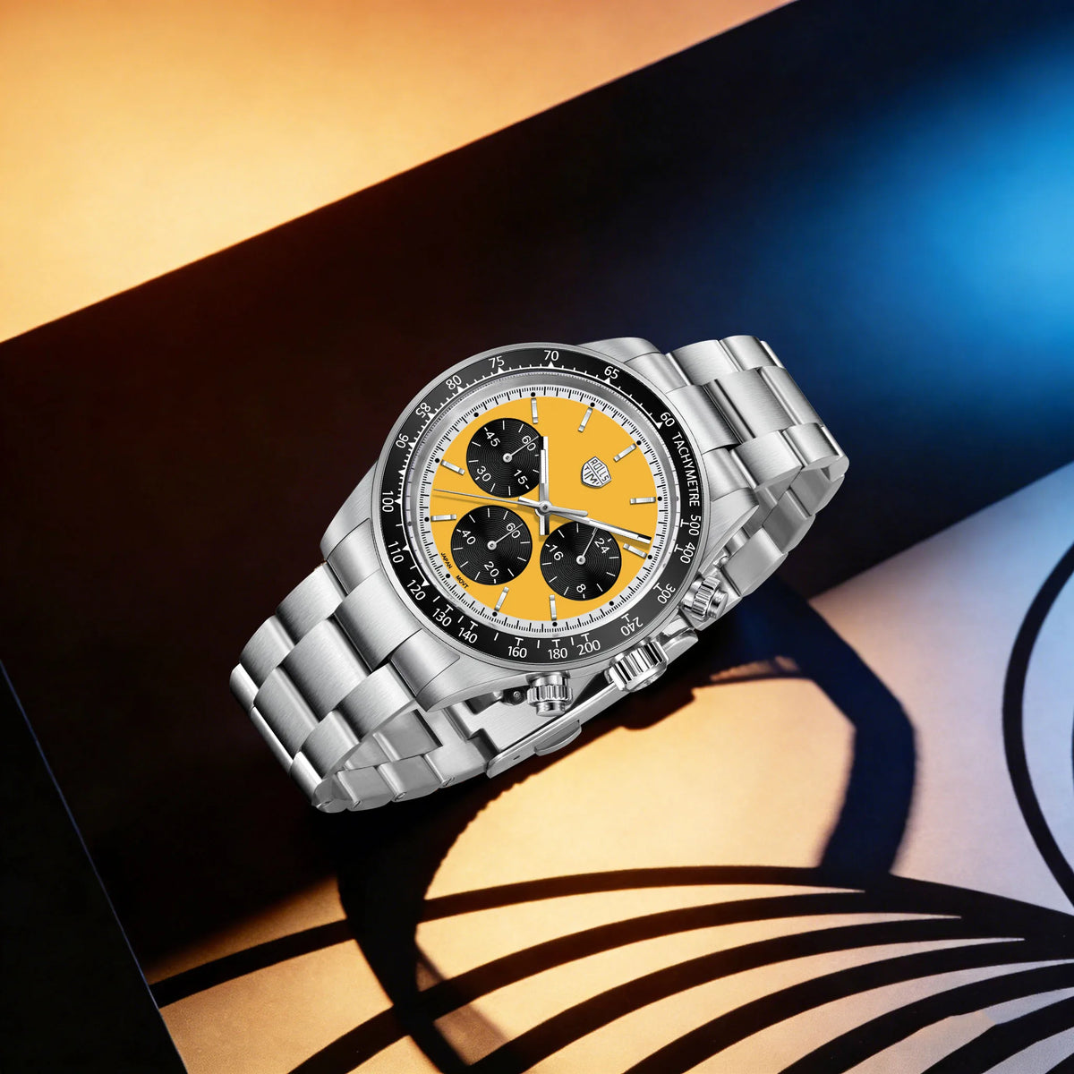 Rossitimi Casual Elegance Men Quartz Watch  Light Luxury Premium Stainless Steel Sapphire Small Three-Pin Luminous Diving Watch