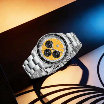 Rossitimi Casual Elegance Men Quartz Watch  Light Luxury Premium Stainless Steel Sapphire Small Three-Pin Luminous Diving Watch