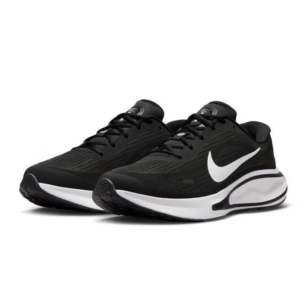 Nike Journey Run: Comfortable, Breathable, Non-Slip, Durable Casual Low-Top Running Shoes for Men – Black and White FN0228-001