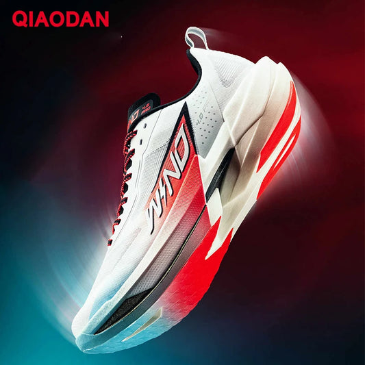 QIAODAN WIND 4PRO Carbon Plate Marathon Shoes for Men, Professional Racing Sneakers 2026, Breathable Running Sports Shoes QDB023262291