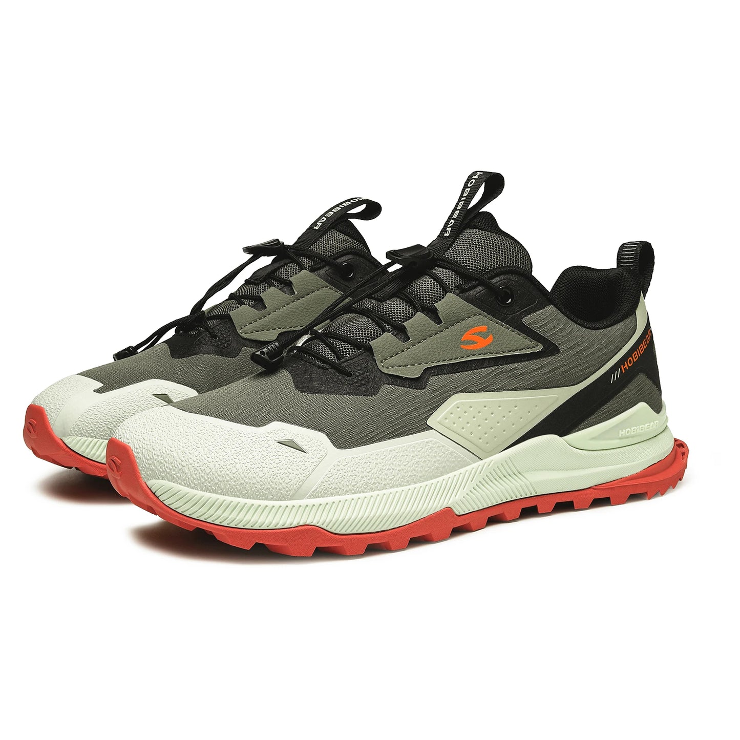 HOBIBEAR Hiking Walking Shoes for Men and Women, Elastic Band, Non-Slip Sneakers, Comfortable Outdoor Travel Running Shoes