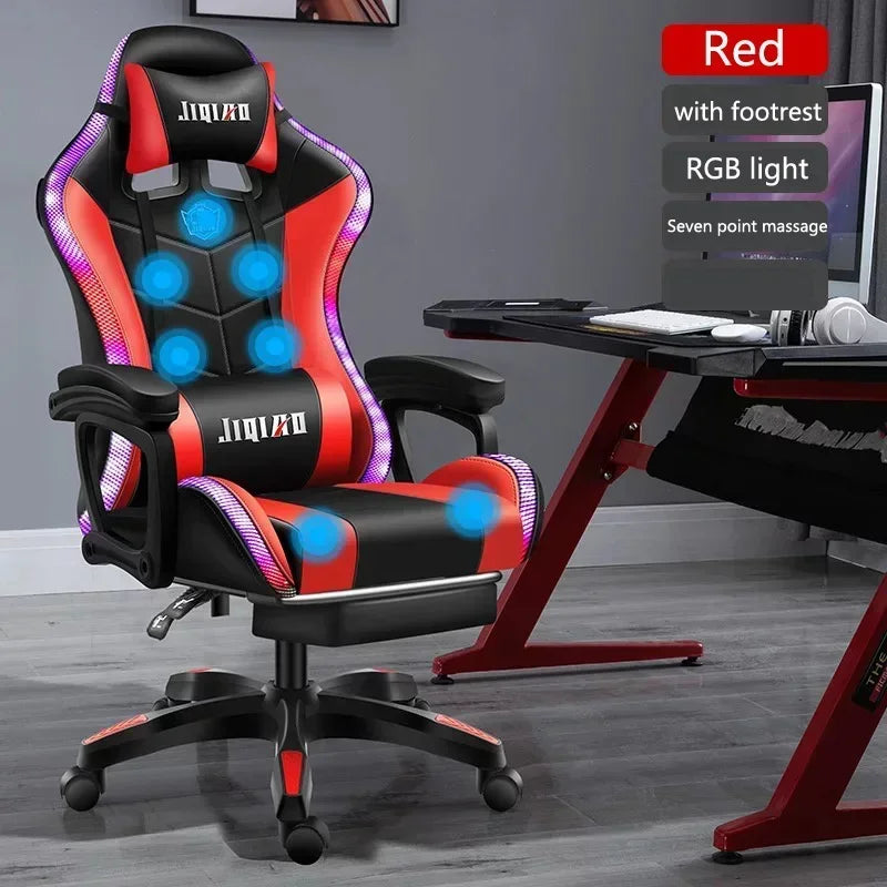 High quality gaming chair RGB light office chair gamer computer Ergonomic swivel chair Massage Recliner New gamer chairs
