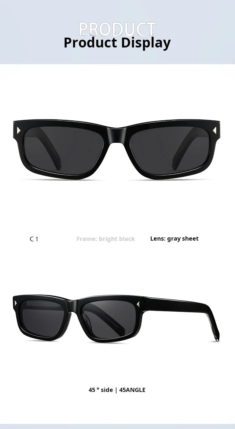 TFTB Fashion Trend Polarized Men's and Women's Sunglasses High quality Acetate Retro Square UV Protection Driving Glasses S32241