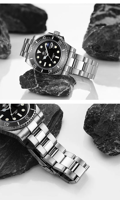 ADDIESDIVE Luxury Men's Automatic Watch 8215 Mechanical Watch BGW9 Luminous Sapphire Glass Diver's Watch Men Analog Watch AD2503