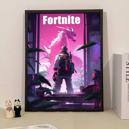 Poster a sorpresa Game F-Fortnite per la casa, quadro decorativo da parete per studio e soggiorno