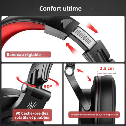 Cuffie OneOdio A71 cablate over-ear HiFi Studio DJ con microfono – Headset gaming professionale per monitoraggio con bassi profondi