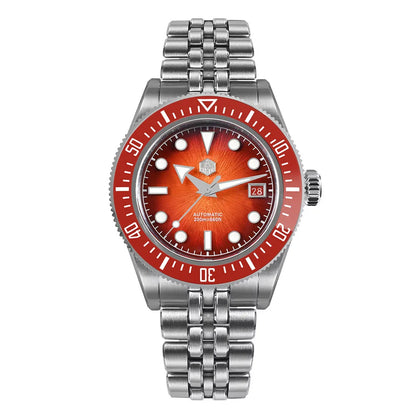 San Martin 40mm Men's Luxury Diver Watch Miyota 9015 Enamel Sunburst Dial Automatic Mechanical Wristwatch Waterproof 200m SN0148