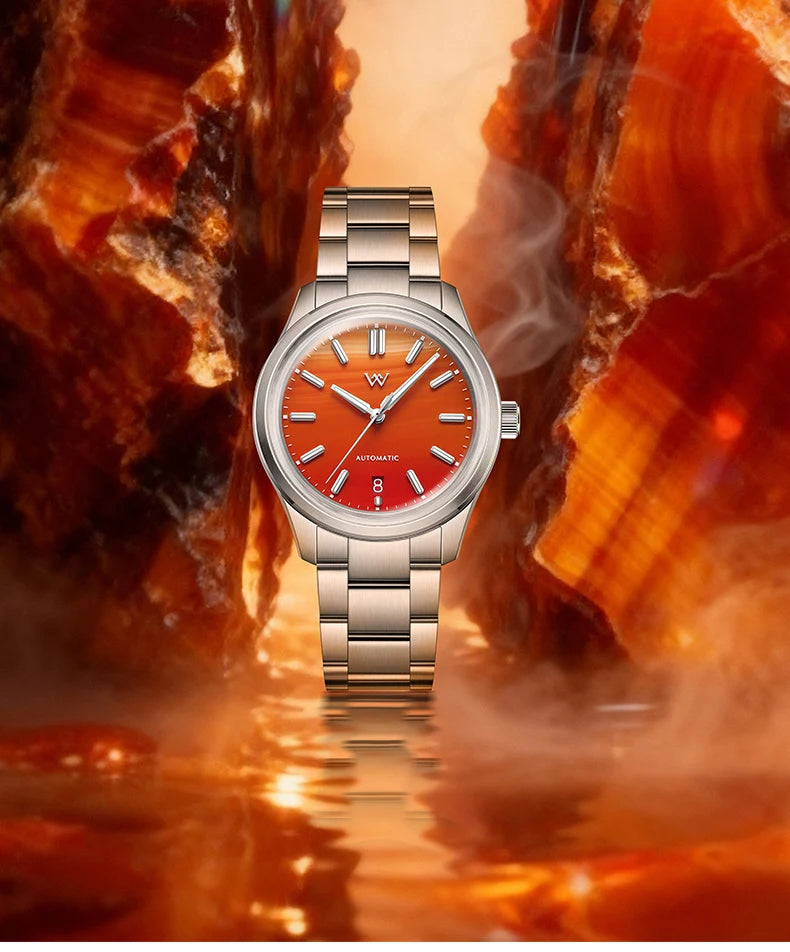 WM Watch Automatic Mechanical Watch Gemstone Series NH35 100M Water Resistant AR Coated Sapphire Welly Merck Man Watches WM225