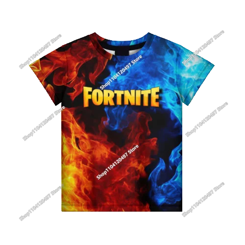 T-shirt Fortnite 2026 para rapaz, verão, anime, gaming, T-shirt para todos, camisola gira, T-shirt básica Battle Gamer, manga curta para homem