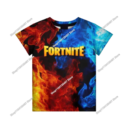 T-shirt Fortnite 2026 para rapaz, verão, anime, gaming, T-shirt para todos, camisola gira, T-shirt básica Battle Gamer, manga curta para homem