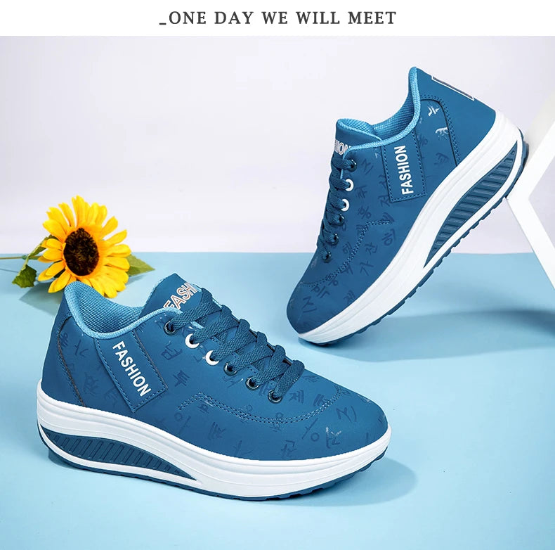 Adidași pentru femei, pantofi vulcanizați la modă pentru femei, pantofi fără toc pentru femei, pantofi de mers pe jos cu platformă, mărimi mari, Zapatillas Mujer
