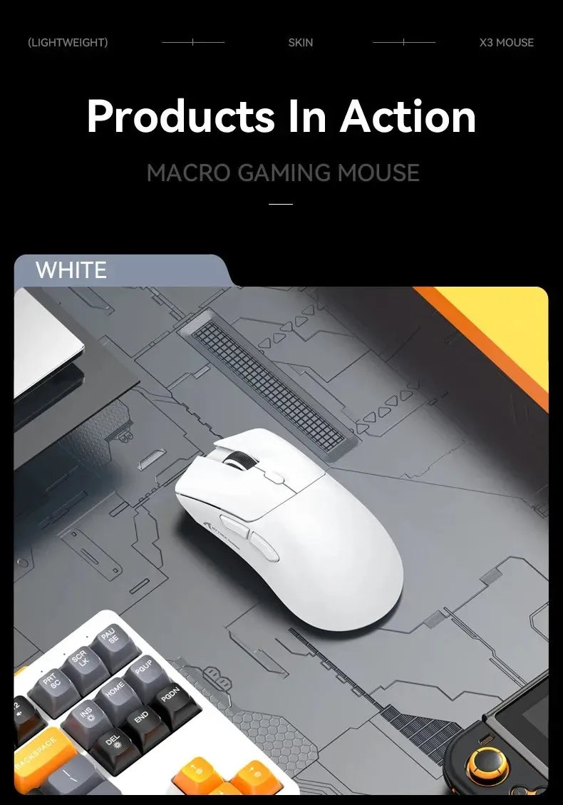 Mouse ultra-leggero ATTACK SHARK R1 59g con PAW3311, 18000DPI, 400IPS, 40G, 1000Hz, Tri-Mode, master Broadcom BK3633, 20 milioni di clic
