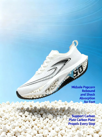 Unisex 2025 Full Carbon Plate Running Shoes Professional Marathon Racing Lightweight Bounce Cushion Breathable Sports Sneakers