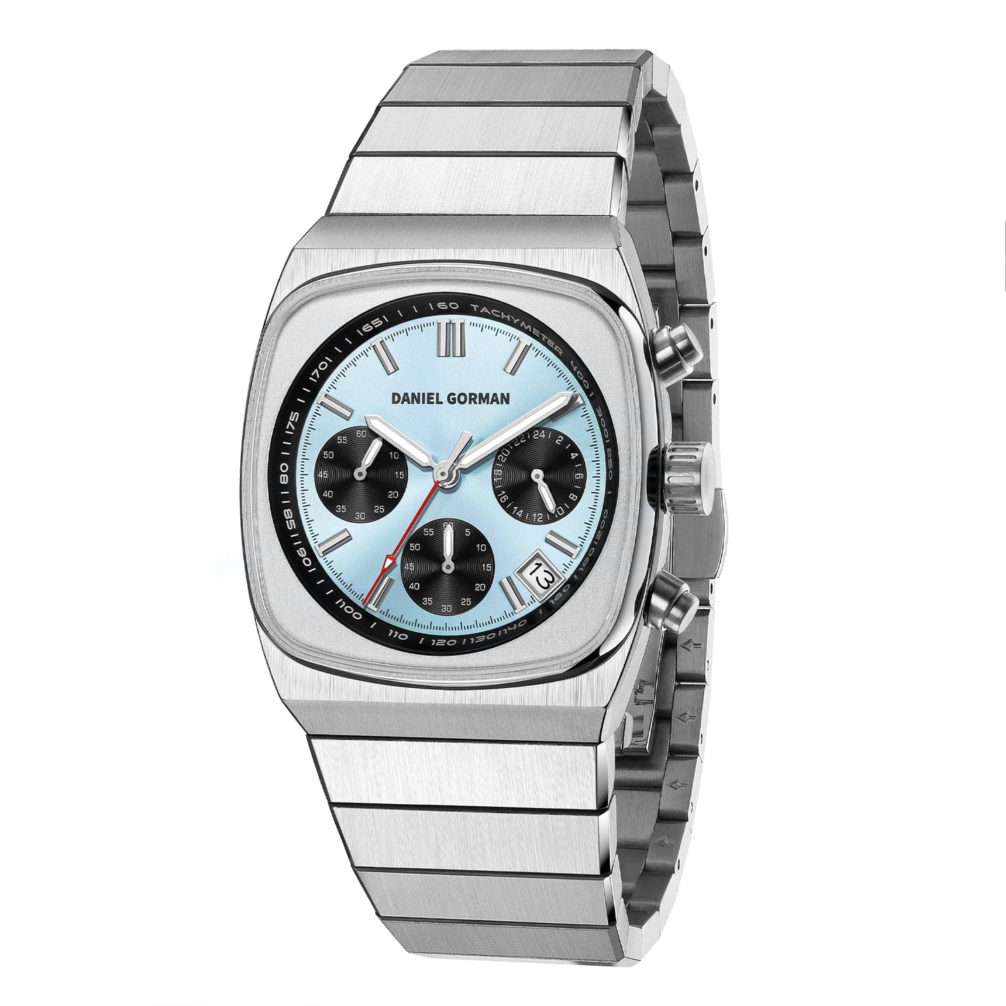 DG9008 Men's Watch, Original Fashion Brand Quartz Waterproof Luminous Watch with Three Small Dials and Moon Phase
