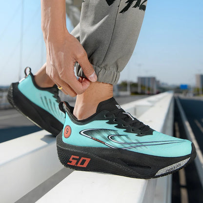 FourSeasons herensportschoenen CarbonPlate hardloopschoen, ademende marathon- en wedstrijdschoenen, comfortabele atletiek- en trainingsschoenen, wandelschoenen