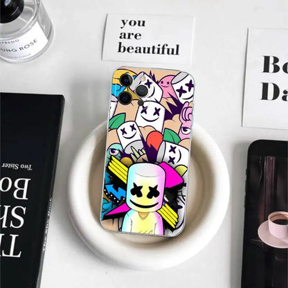 Cartoon B-Battle-R-Royales-F-FortniteS for iPhone 17 16 15 14 13 12 11 Pro Max Plus Transparent Soft TPU Phone Cover