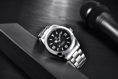 BENYAR 2025 New Men's Automatic Mechanical Watch Business Sports Luxury Men's Watches 50M Waterproof Clock Relogios Masculino