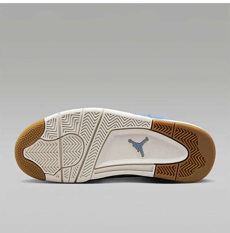 Nike Original JORDAN Damen-Basketballschuhe aus Denim mit Luftpolster-Stoßdämpfung, mittelhoher Schaft, IB6716-100