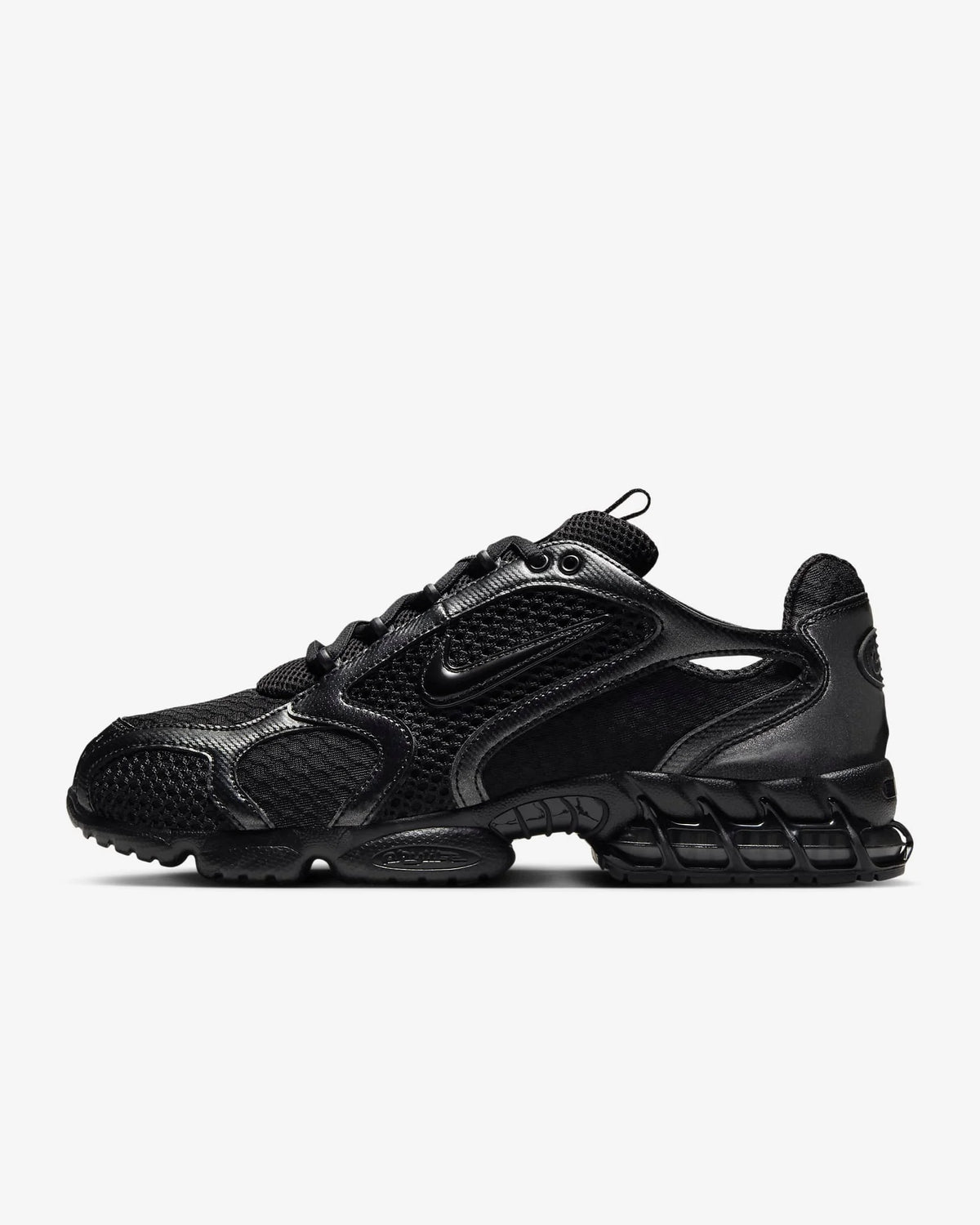 Nike Air Zoom Spiridon Cage 2 Scarpe casual unisex basse Abbigliamento sportivo Grigio e rosso Resistenti all'usura Calzature lifestyle CJ1288-600
