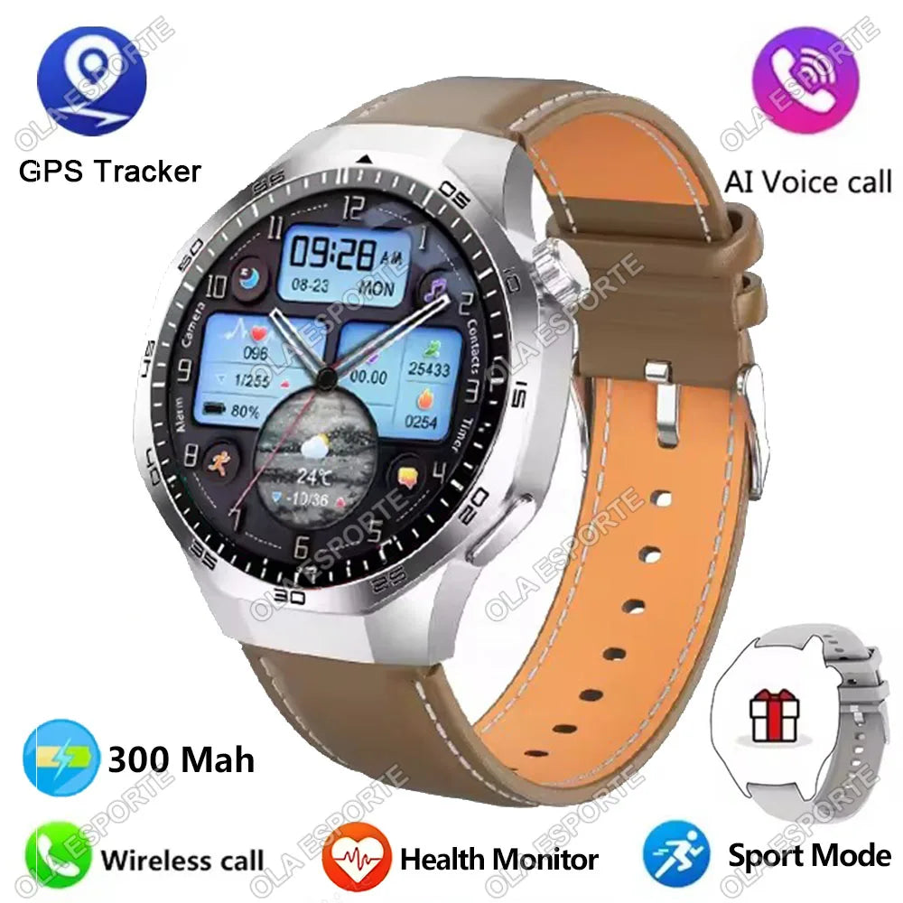 2025 GPS Smartwatch for Men  HD AMOLED Display, Bluetooth Calling, Heart Rate Monitor, GPS Motion Tracking & Waterproof Design