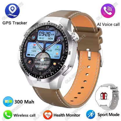 2025 GPS Smartwatch for Men  HD AMOLED Display, Bluetooth Calling, Heart Rate Monitor, GPS Motion Tracking & Waterproof Design