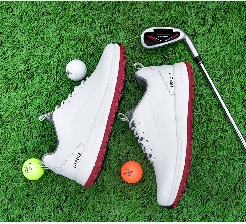 Lersure golfski čevlji za moške, vodoodporni golfski čevlji s špicami, profesionalna protizdrsna golfska obutev, športni copati, luksuzni športni čevlji