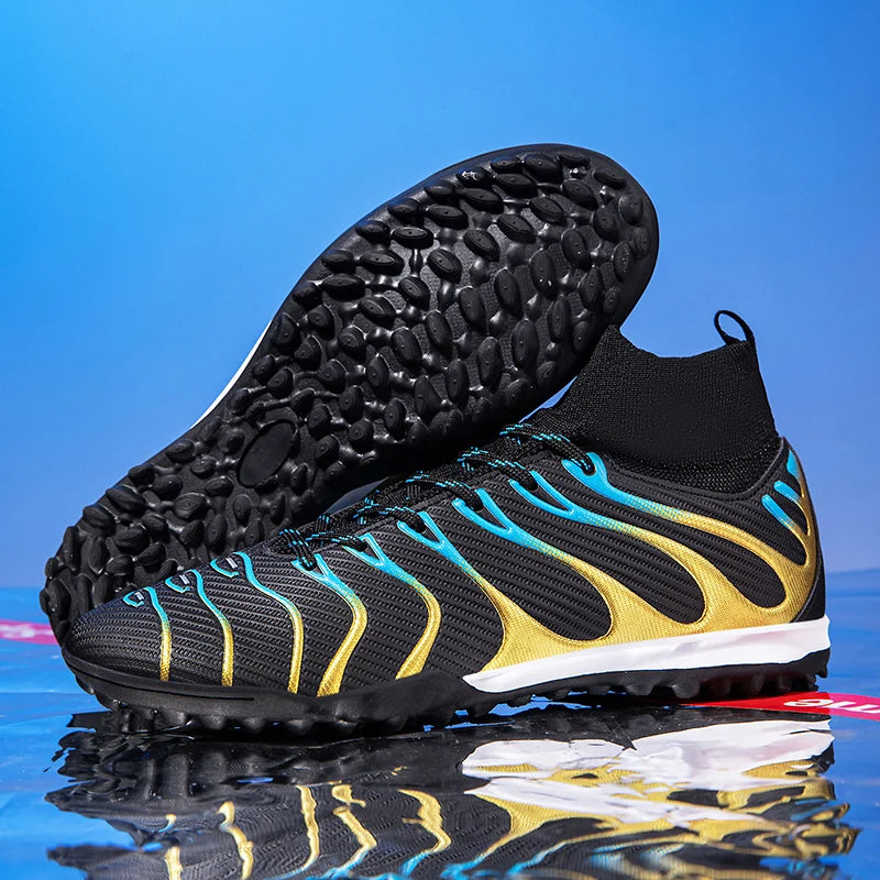 Herren-Fußballschuhe Sport FG/TF Outdoor-Fußballschuhe Training Jungen Wettkampf rutschfest mit langen Stollen Hallen-Futsal bequem