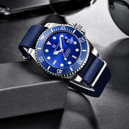 New PAGANI DESIGN Diving Automatic MechanicalWatch Luxury Sports WaterproofWatch Stainless Steel Sapphire Luminous Watch for Men