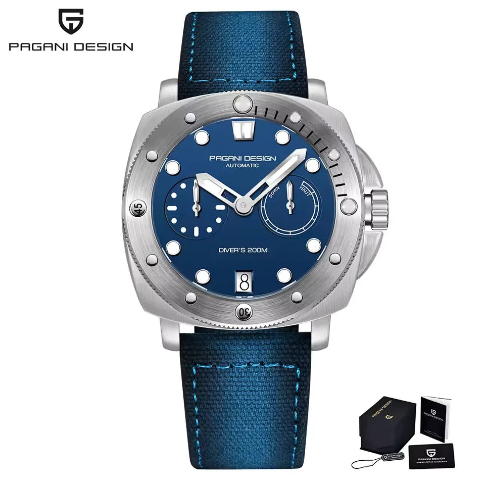PAGANI DESIGN Men's Watches New Diver Automatic Mechanical Watch Sapphire Stainless Steel Sport 20 Bar Clock