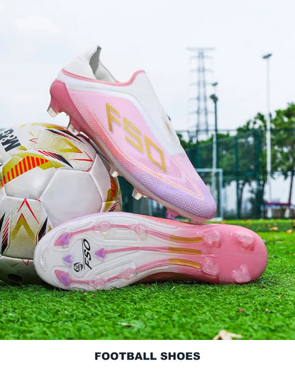 Nuove scarpe da calcio da uomo per futsal e outdoor, sneakers da partita su erba antiscivolo, scarpe da calcio di alta qualità con tacchetti, modello alto leggero best-seller