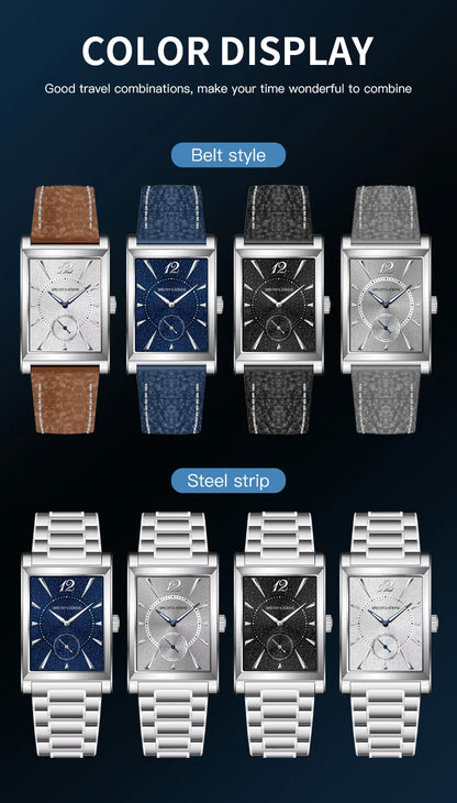 2025 New Fashion Specht & Söhne Square Watch Men's Watches Ultrathin Japan Movement Casual Men's Watch Black Color Men's Watch 26MM