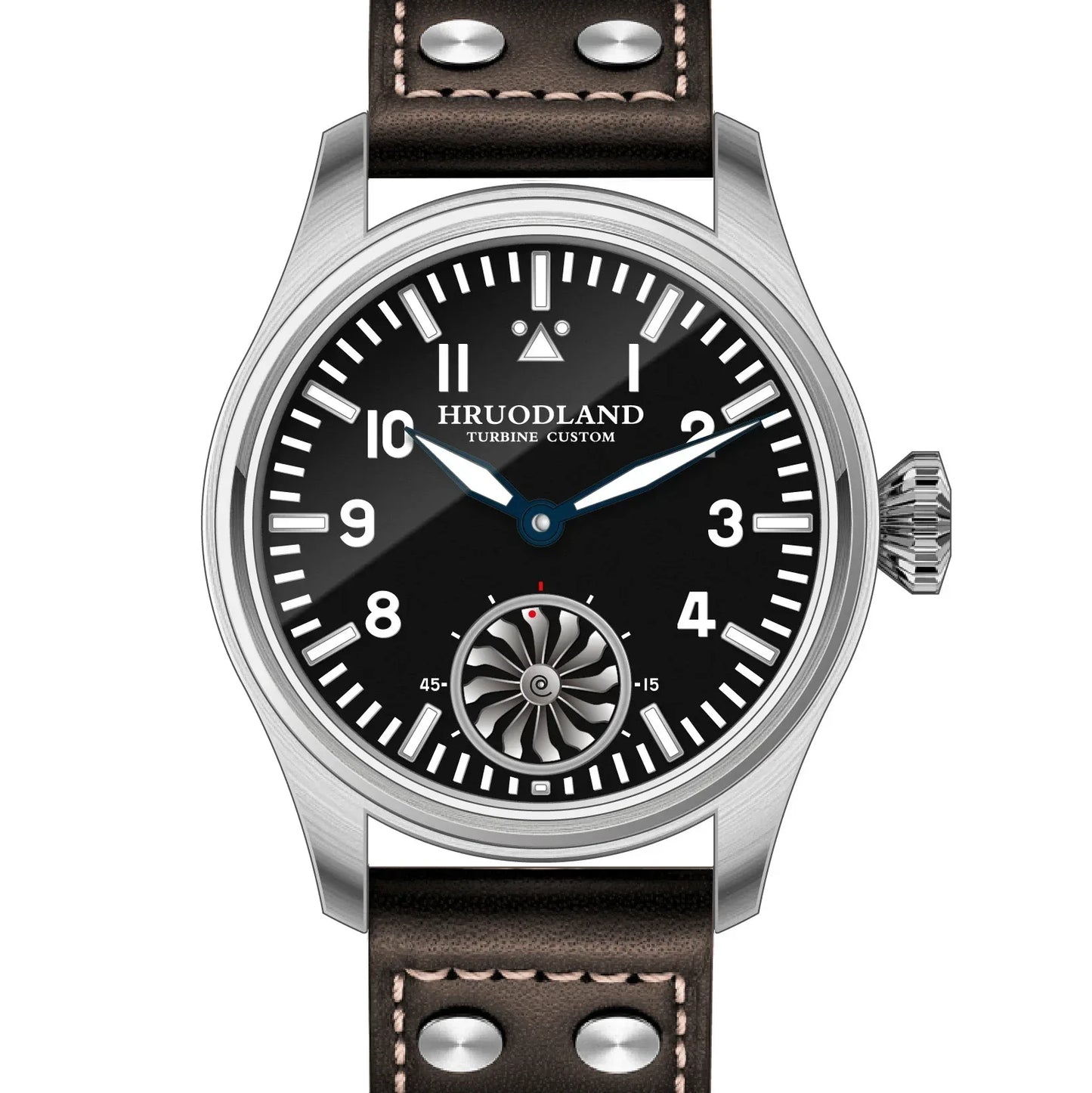 Hruodland 2025 New Men's Mechanical Watch Seagull ST3620 Retro Pilot 43MM BGW-9 Luminous Sapphire Crystal Turbine Watch